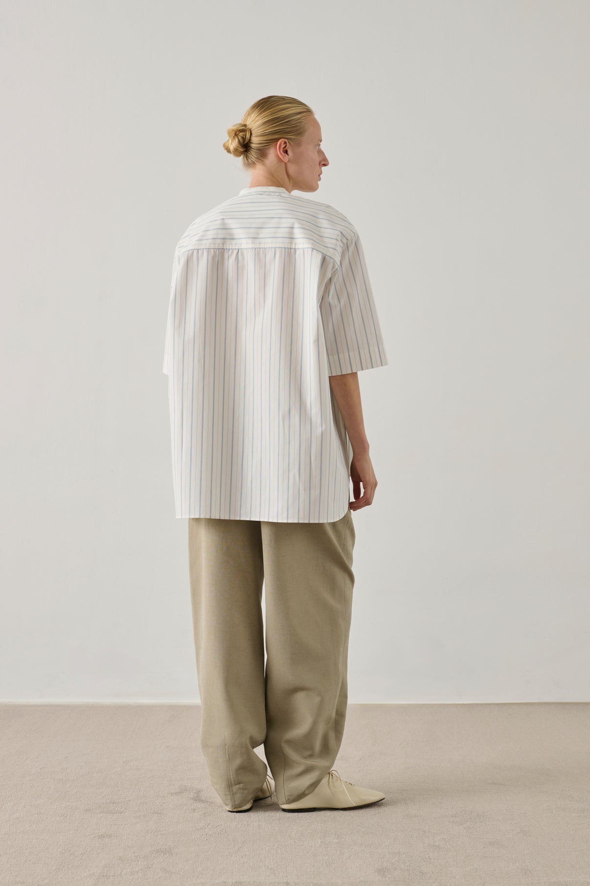 Blouse Ixia - Écru/Bleu - Coton - Femme vue 3