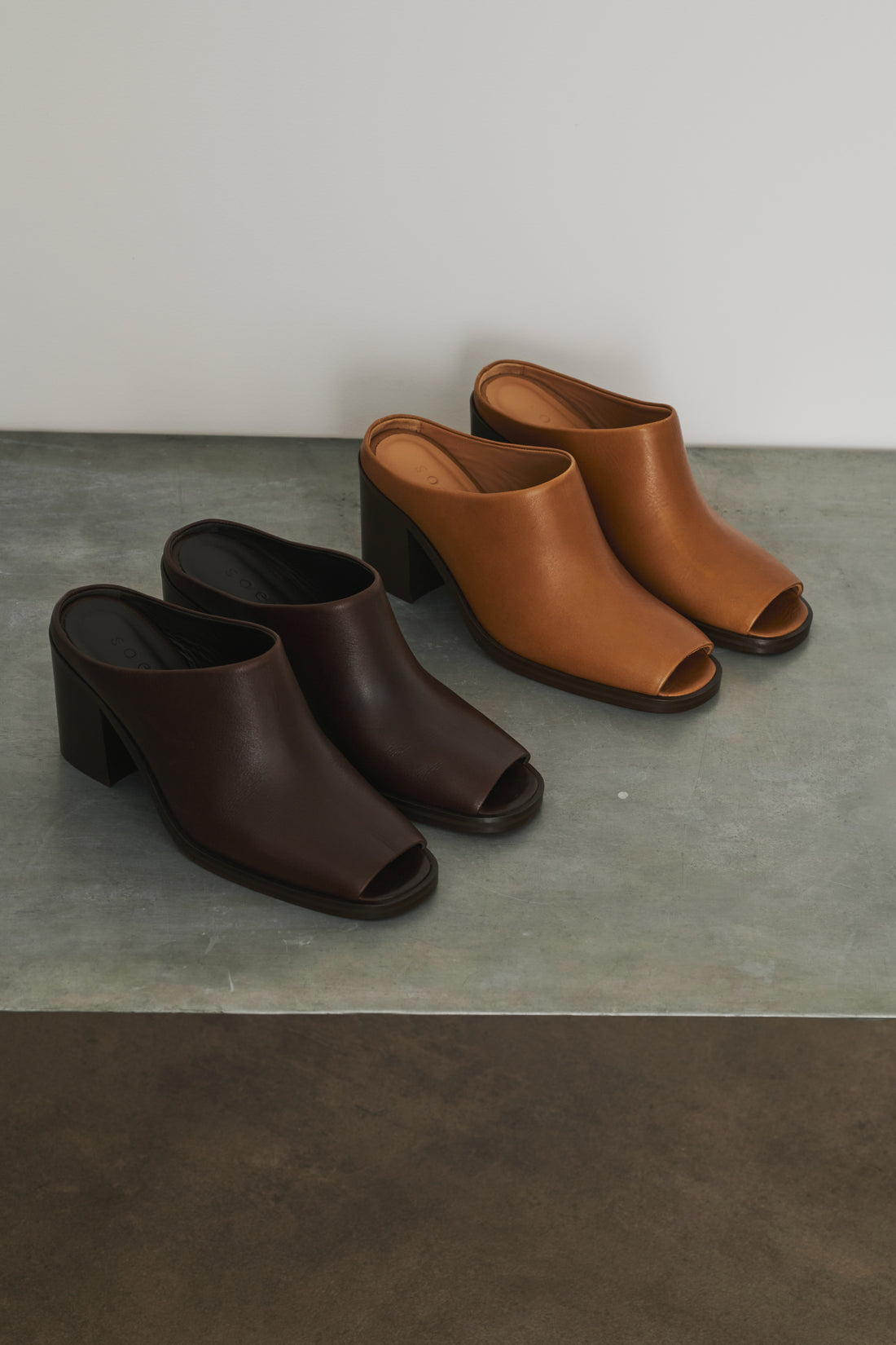 Mules Down - Honey - Cuir - Femme