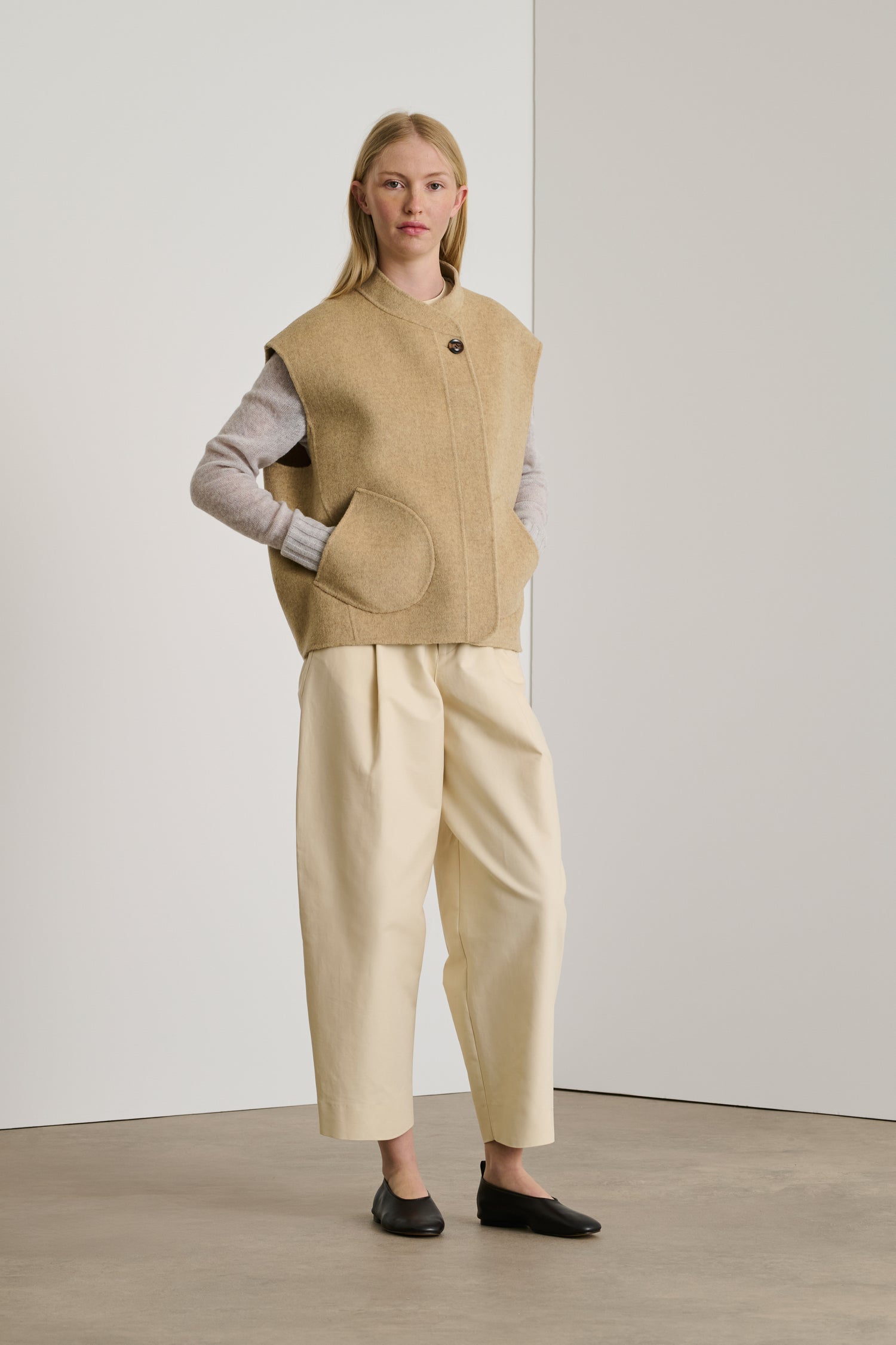 Blouson Adeline - Beige Chiné - Laine - Femme